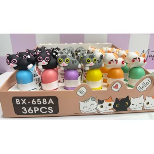 BAM KEDİ BAŞLIKLI KEÇELİ KALEM