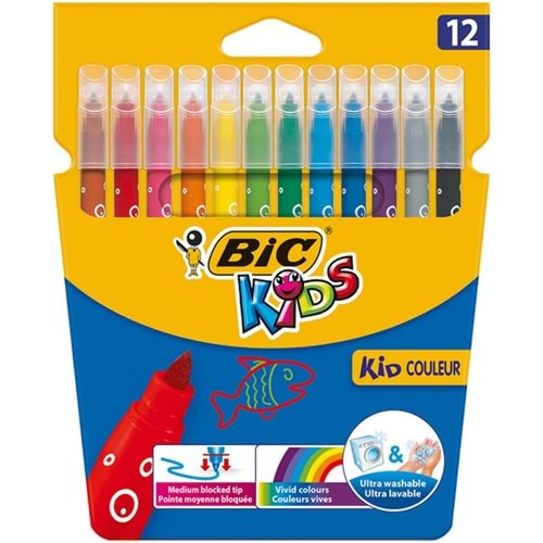 BİC KİDS 12 RENK KEÇELİ KALEM