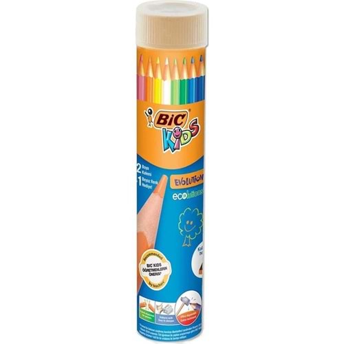 Bic Evolution 12+1 Renk Metal Tüp Kuru Boya