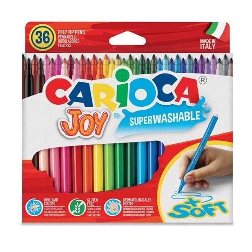 Carioca Joy Süper Yıkanabilir Keçeli Boya Kalemi 36 Renk