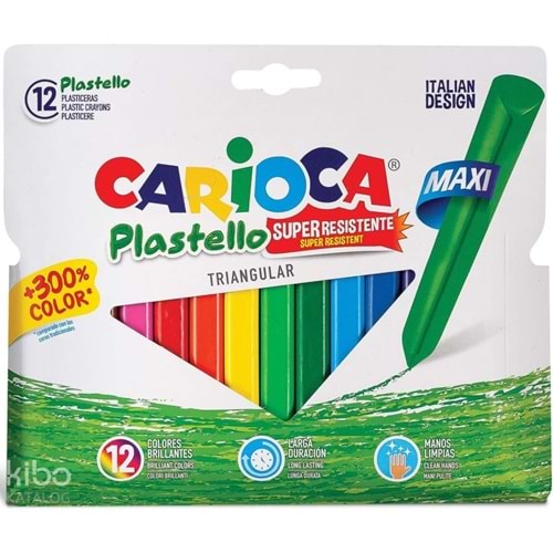 CARIOCA 12 RENK JUMBO ÜÇGEN YIKANABİLİR MUM BOYA