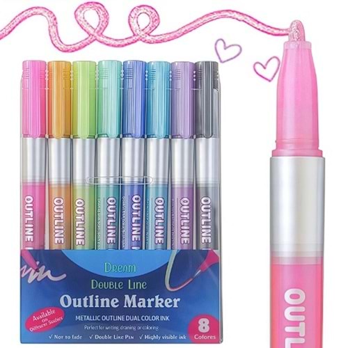 DREAM MARKER KALEM SETİ 8 Lİ