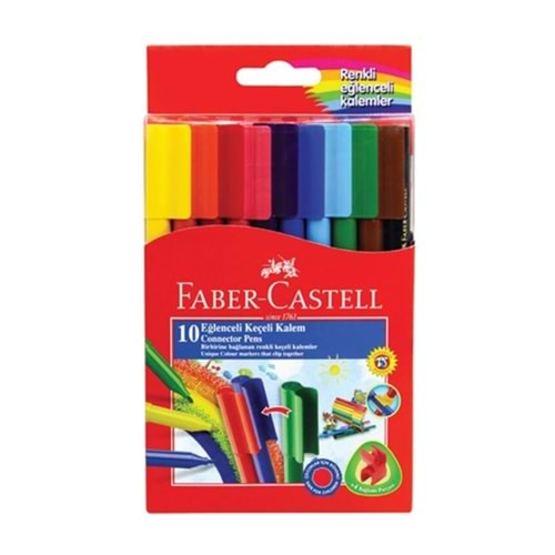 Faber-Castell Eğlenceli Bağlanabilir Keçeli Kalem 10 Renk