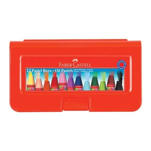 FABER CASTELL 12 RENK ALTIGEN PLASTİK KUTULU PASTEL BOYA