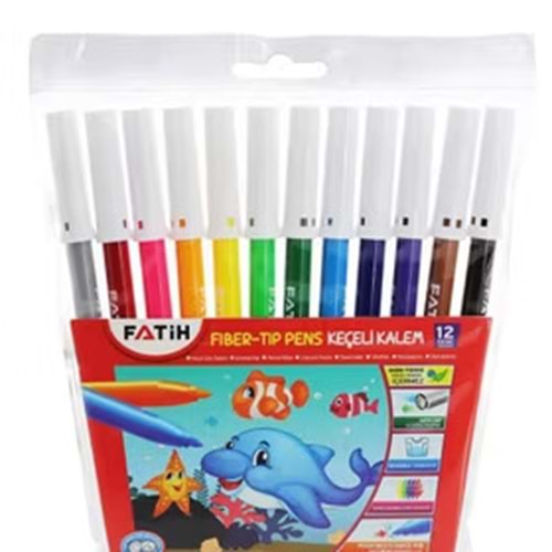 FATİH 12 RENK KEÇELİ KALEM