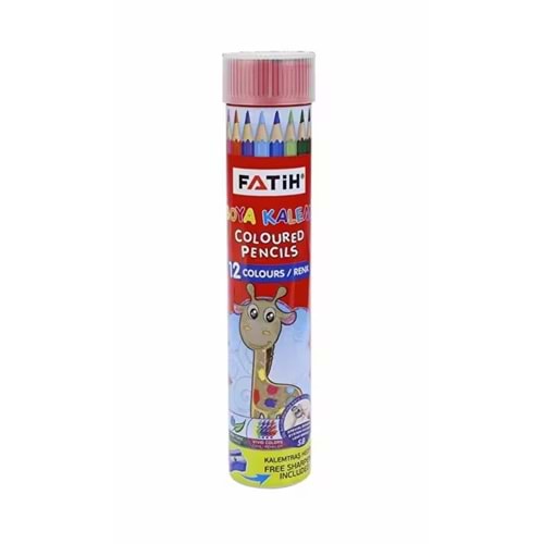 Fatih 12 Renk Metal Tüp Kuru Boya