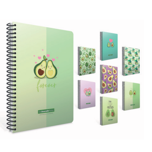 GIPTA AVOKADO 80 YAPRAK KARELİ SPİRALLİ KARTON KAPAK DEFTER