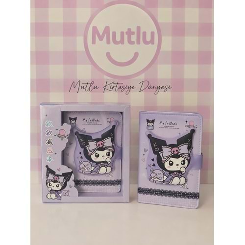 KUROMİ KABARTMALI MIKNATISLI DEFTER