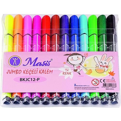 MASİS JUMBO KEÇELİ KALEM 12 Lİ
