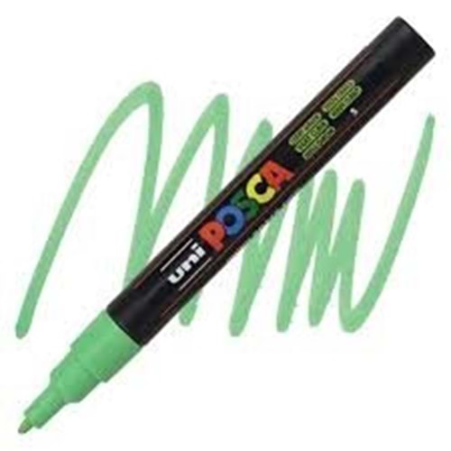 Uni Posca Marker Pc-3m Fine 0.9-1.3 Mm Light Green