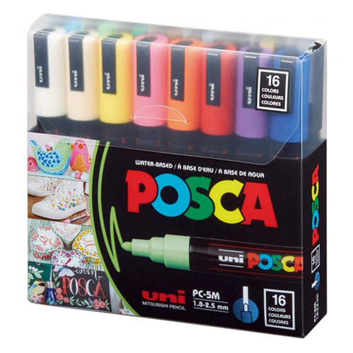 POSCA 5M ANA RENKLER 16 SET