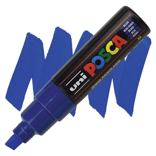 POSCA Uni Posca 8.0 Su Bazlı Poster Markörü Blue Pc-8k