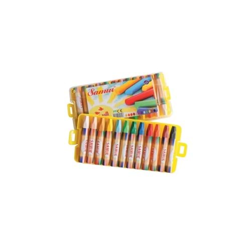 SAMUR 12 PLASTİK KUTU PASTEL