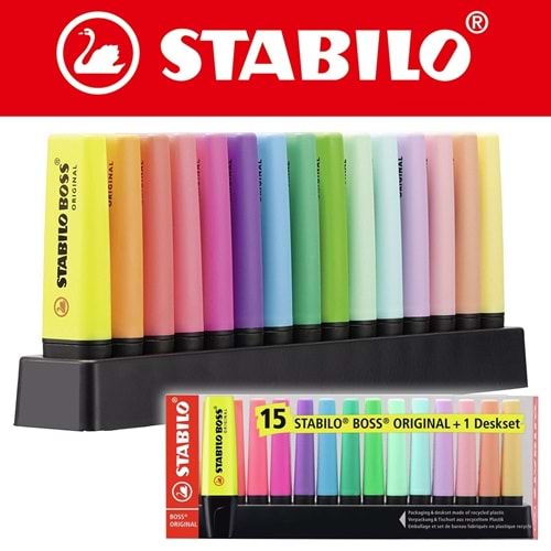 STABİLO BOSS ORİGİNAL 15Lİ SET