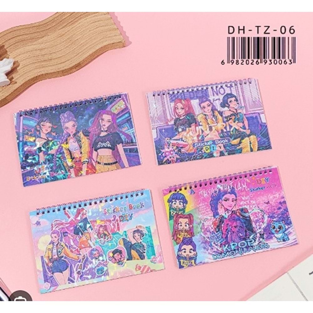 K POP SPİRALLİ STİCKER DEFTERİ