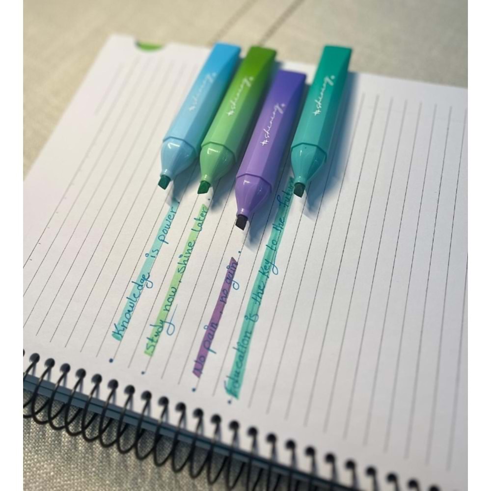 CHOSCH 4LÜ PASTEL RENK FOSFORLU KALEM