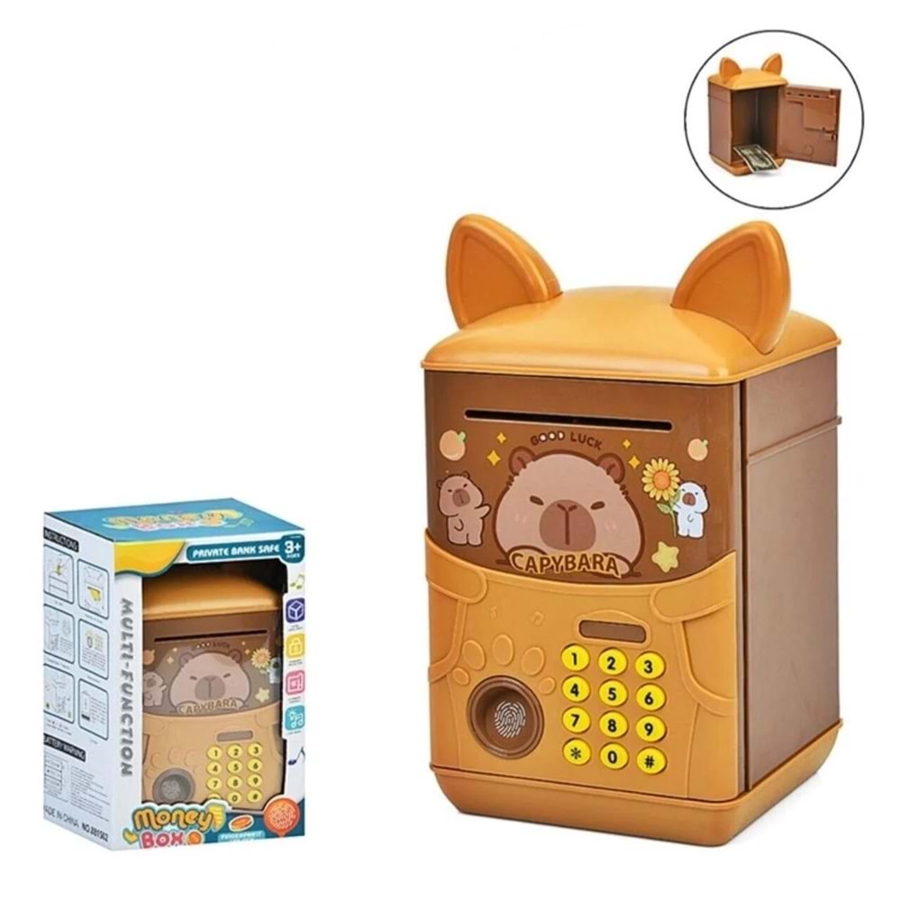 Cappybara ATM Şifreli Dijital Kumbara