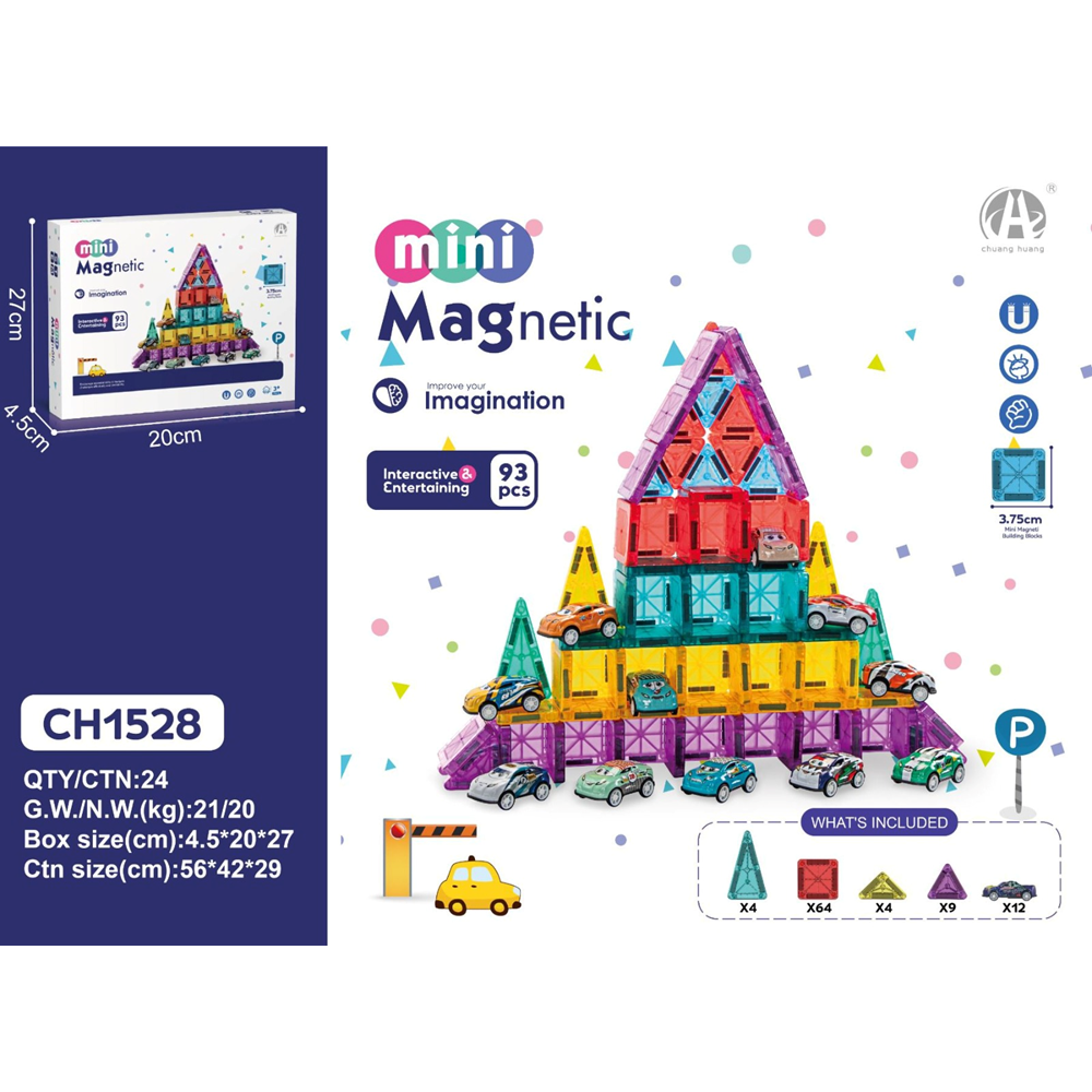 3.75CM Mini Magnetic Blok 93 PCS
