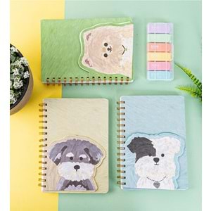 BAM Spiralli Köpek Tasarımlı Defter