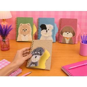 BAM Spiralli Köpek Tasarımlı Defter