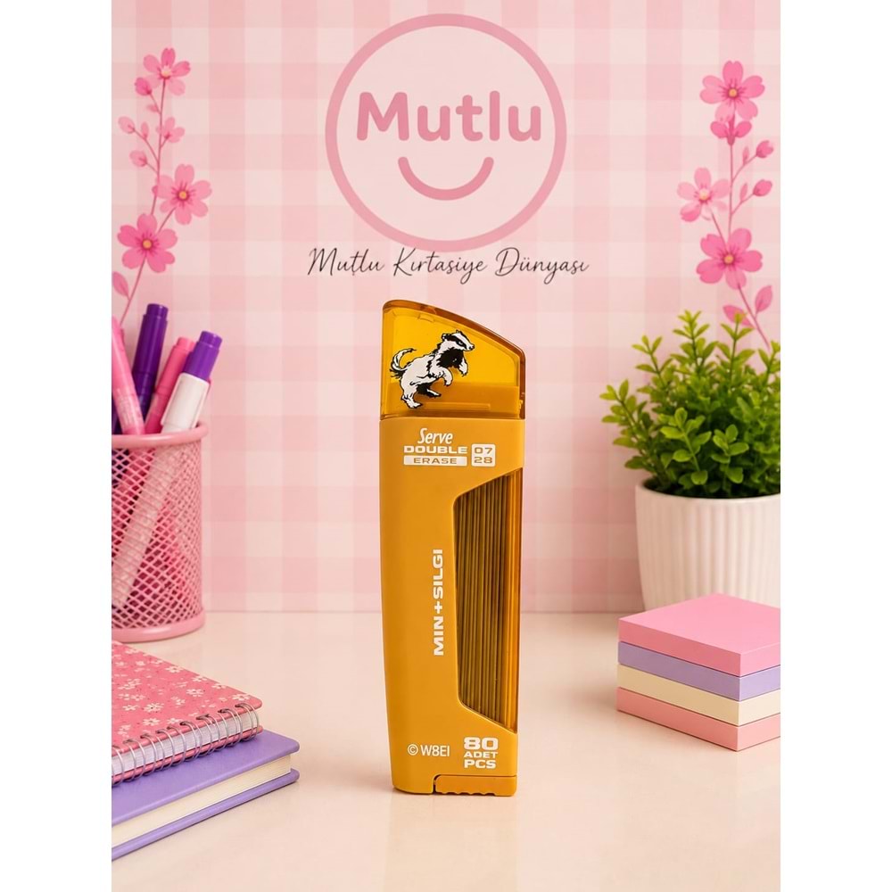SERVE DOUBLE ERASE SİLGİ + 0,7 UÇ HUFFLEPUFF