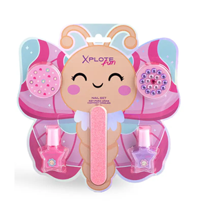 Xplote Fun Butterfly Kız Çocuk Tırnak Tasarım Oje Seti