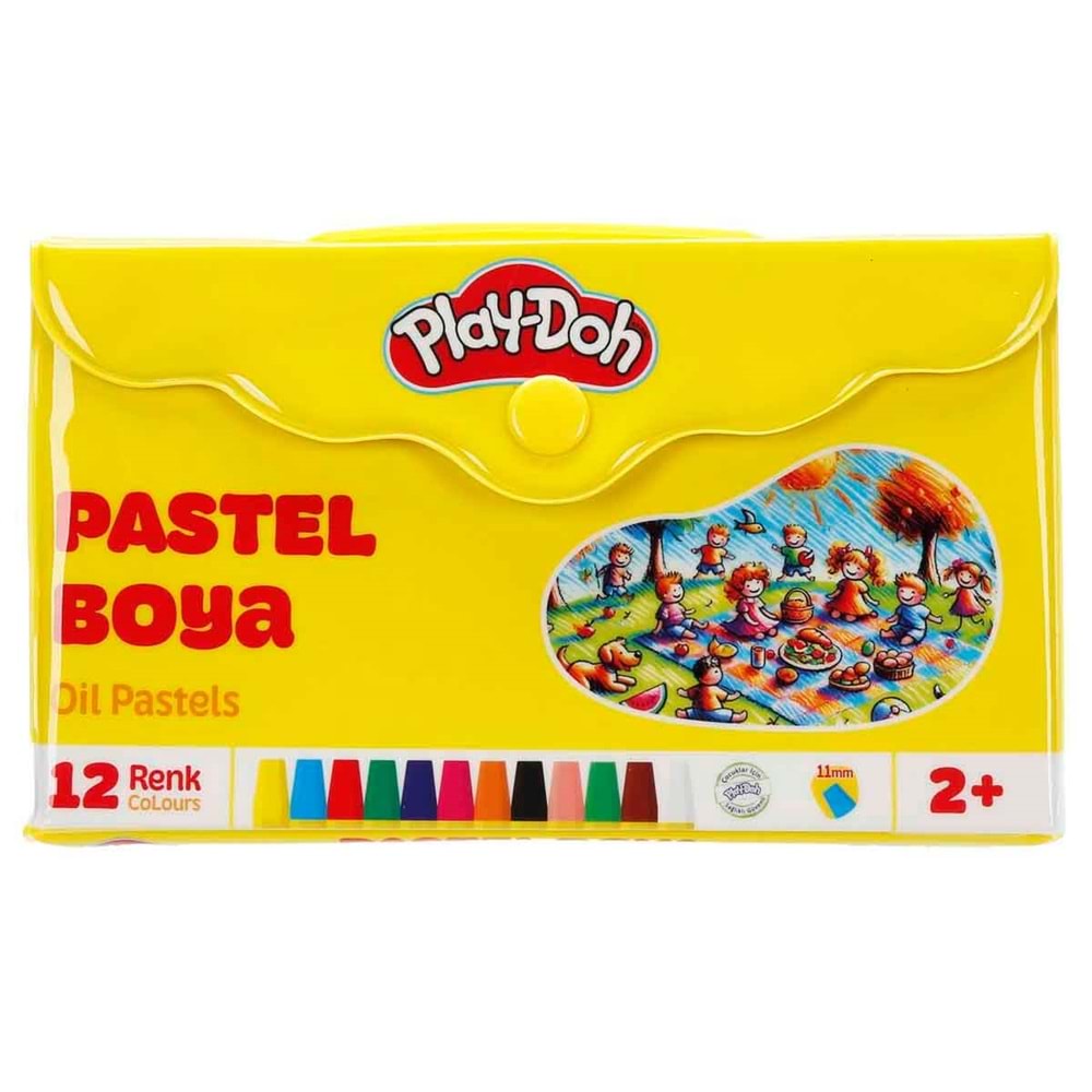 PLAYDOH ÇANTALI PASTEL BOYA 12 RENK