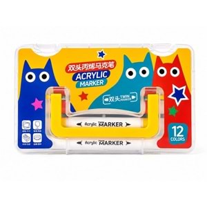 ACRYLİK MARKER 12 ADET ÇİFT UÇLU