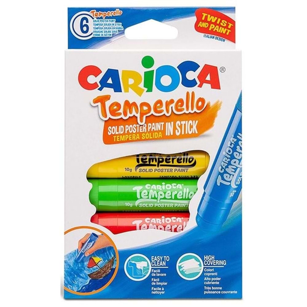 CARİOCA Temperello Stick Poster Boyama Kalemi 6 Renk