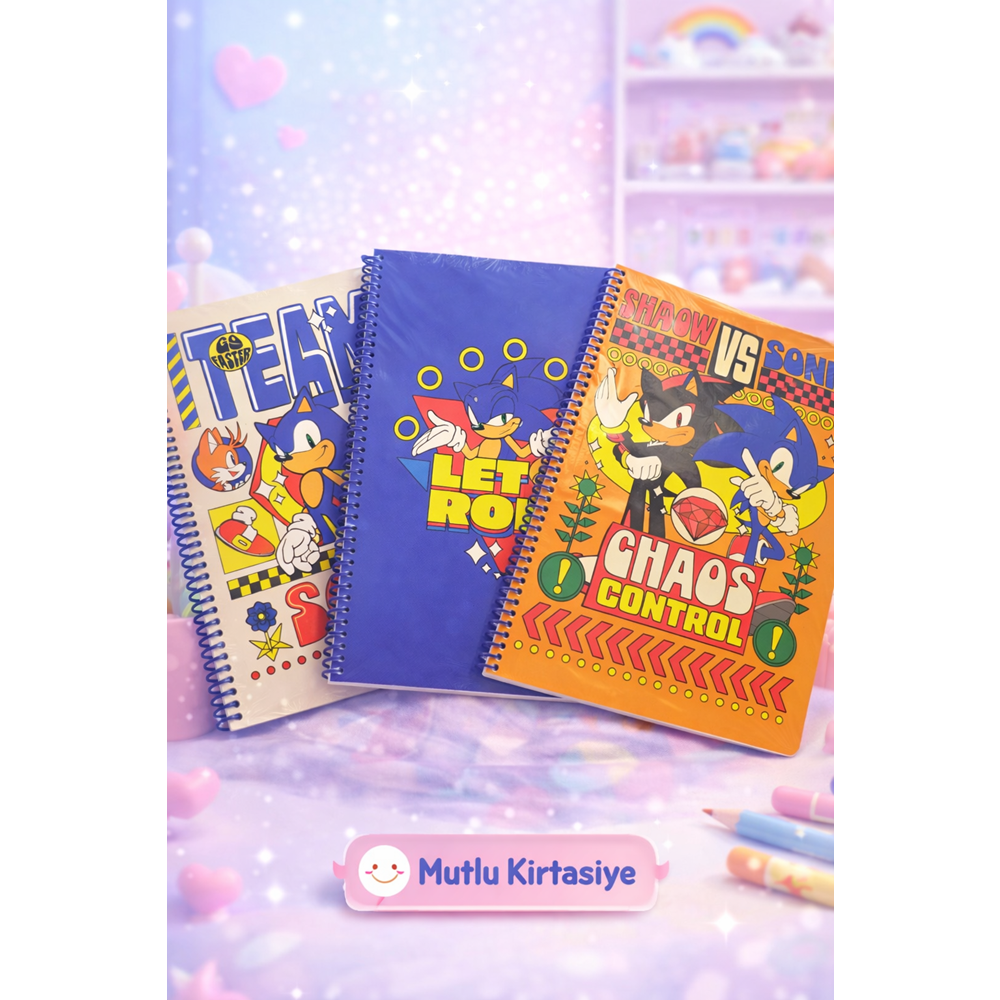 SONİC A4 ÇİZGİLİ 80 YAPRAK DEFTER